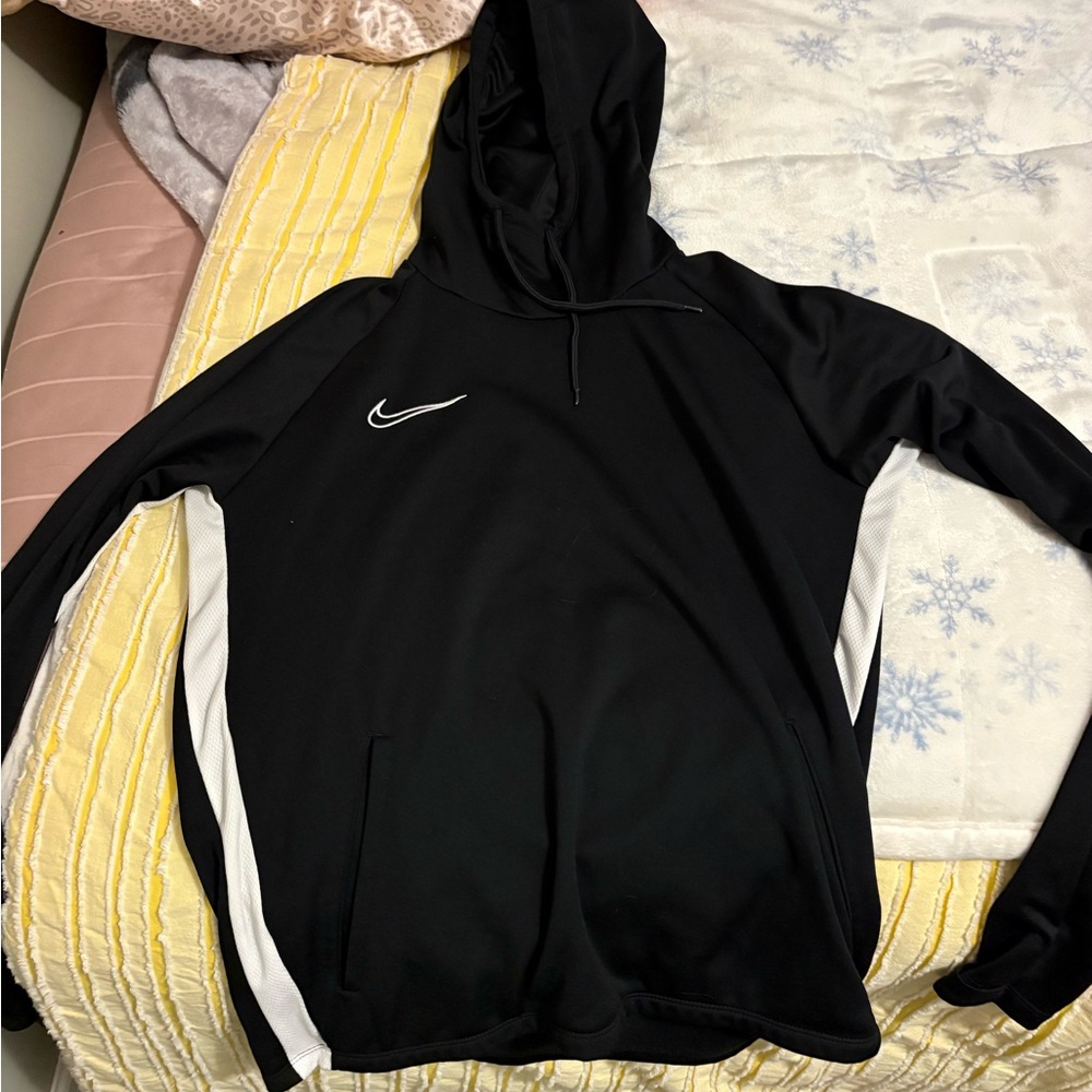 Black Nike Hoodie with White Accents